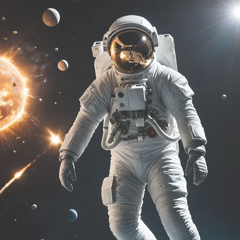 Man at space